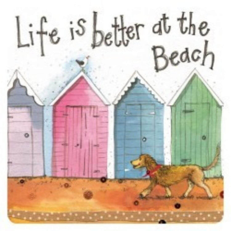 Alex Clark Coaster - Life Is Better At The Beach - Potters Cookshop