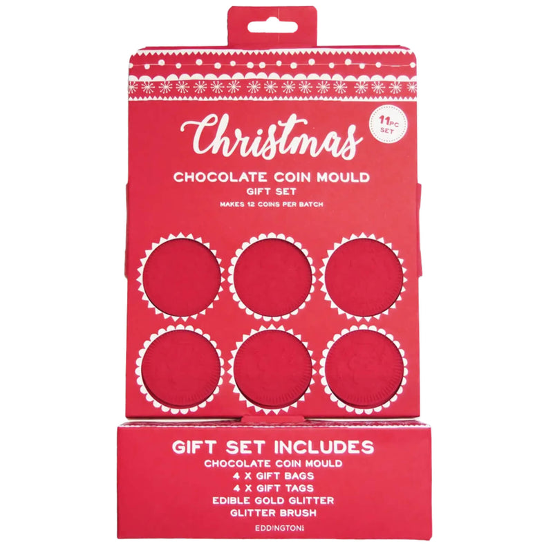Eddingtons Chocolate Coin Silicone 12-Cup Mould Gift Set