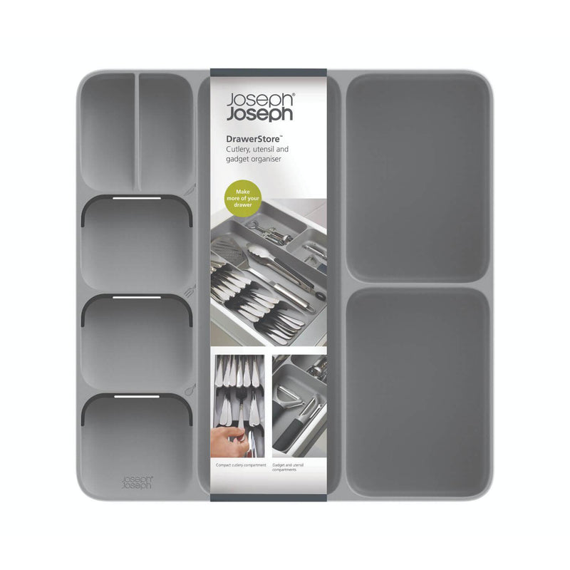 Joseph Joseph DrawerStore Cutlery, Utensil & Gadget Organiser - Grey - Potters Cookshop