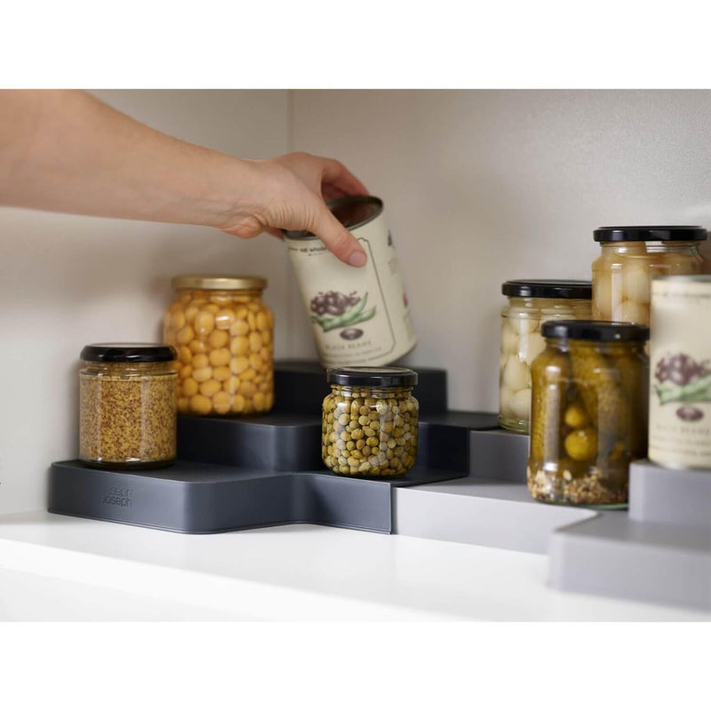 Joseph Joseph CupboardStore Expandable Tiered Organiser - Grey - Potters Cookshop