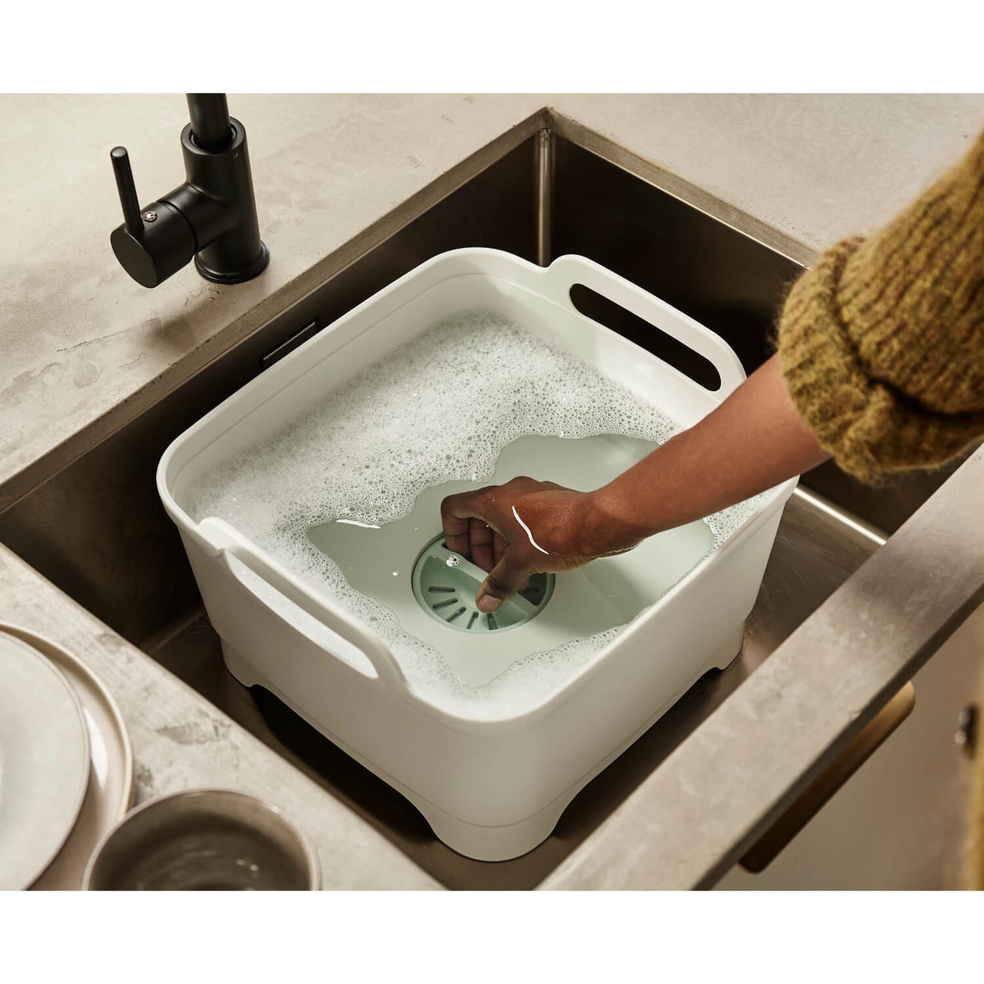Buy Joseph Joseph Wash Drain Washing Up Bowl Stone Sage Potters Cookshop