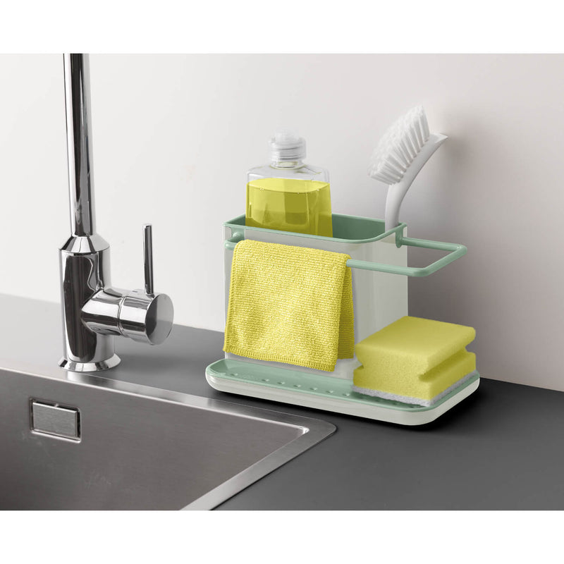 Joseph Joseph Caddy Sink Tidy - Light Stone & Sage Green