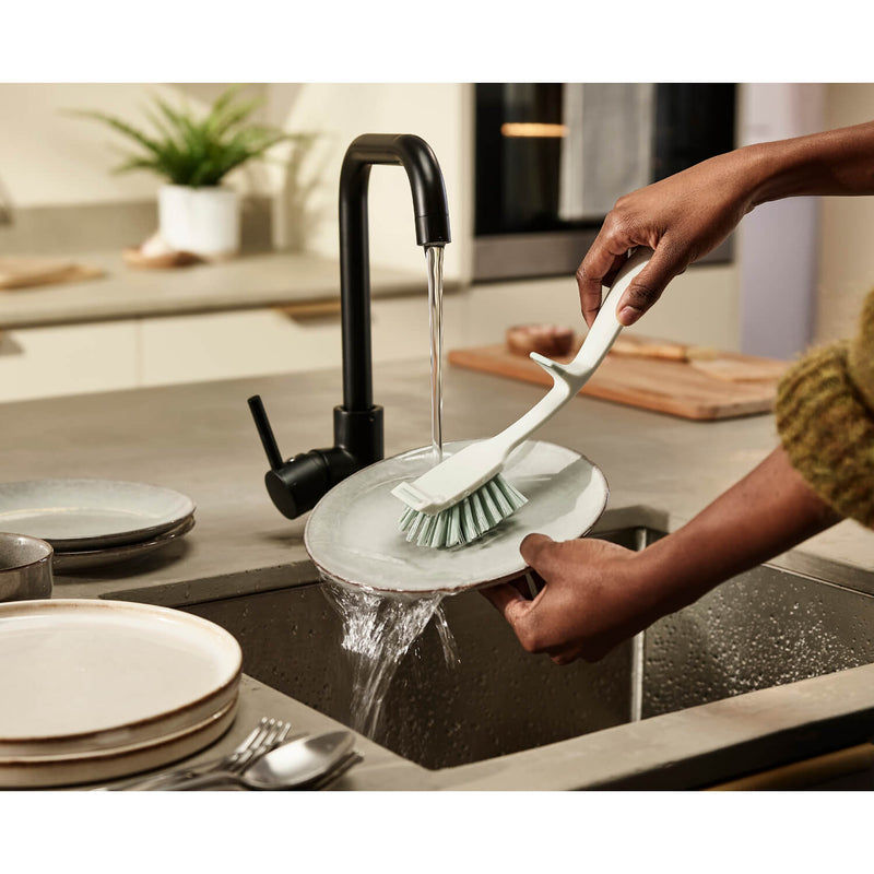 Joseph Joseph 85025 Edge Dish Brush with Integrated Sink Rest, Green