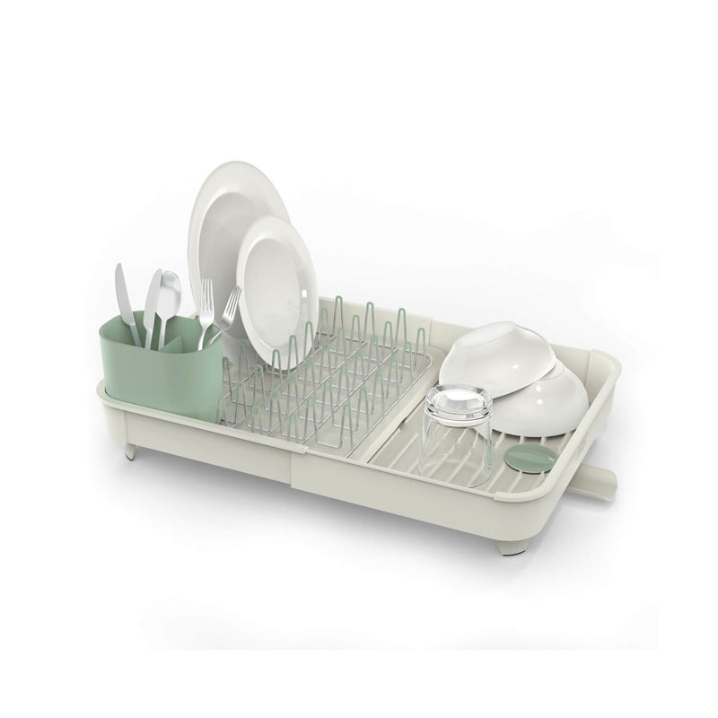 Joseph Joseph Extend Expandable Dish Rack - Light Stone & Sage Green