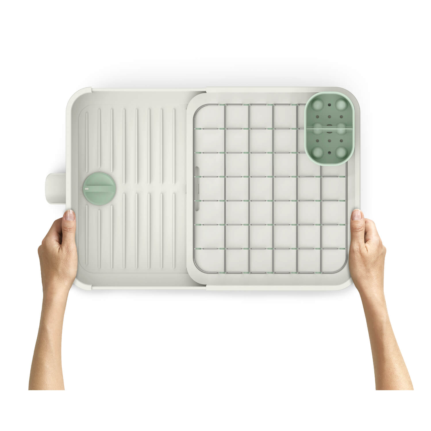 Joseph Joseph | Extend Expandable Dish Rack - Light Stone & Sage Green ...