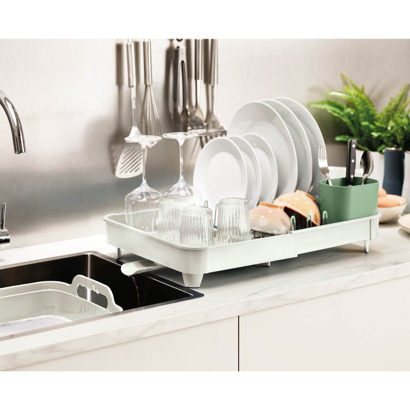Joseph Joseph | Extend Expandable Dish Rack - Light Stone & Sage Green ...