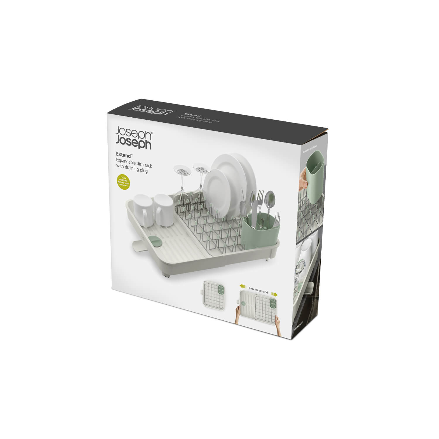 Joseph Joseph | Extend Expandable Dish Rack - Light Stone & Sage Green ...