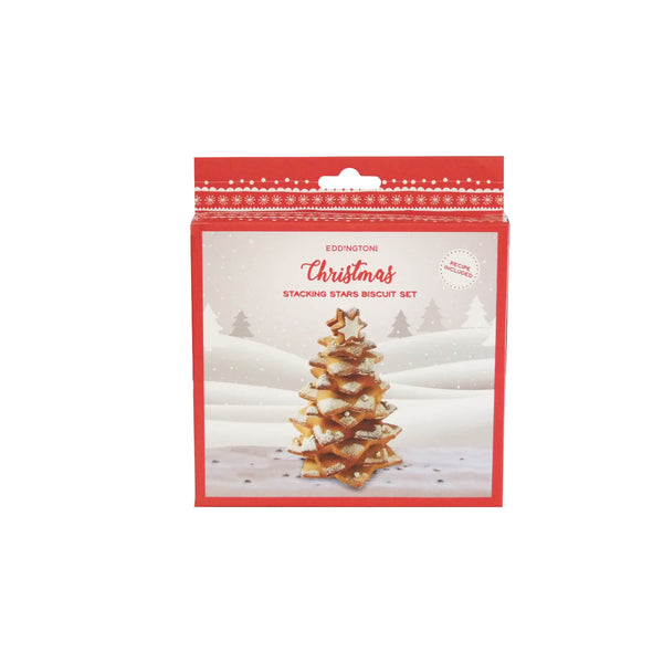 Eddingtons 10-Piece Christmas Stacking Stars Biscuit Cutter Set