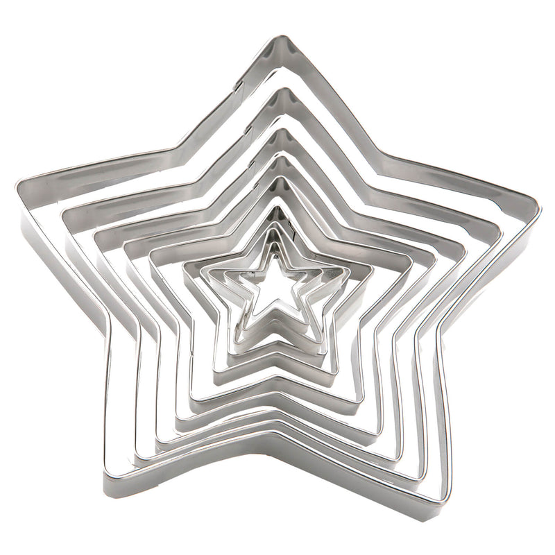 Eddingtons 10-Piece Christmas Stacking Stars Biscuit Cutter Set