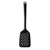 Robert Welch Signature Large Nylon Non-Stick Slotted Turner - Black - Potters Cookshop