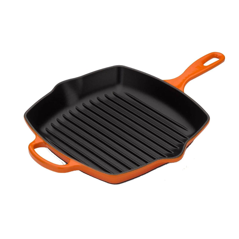 Le Creuset Signature Cast Iron 26cm Square Grillit - Volcanic - Potters Cookshop