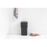 Brabantia Sort & Go 16 Litre Waste Bin - Grey - Potters Cookshop