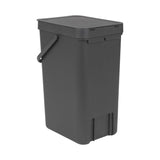 Brabantia Sort & Go 16 Litre Waste Bin - Grey - Potters Cookshop