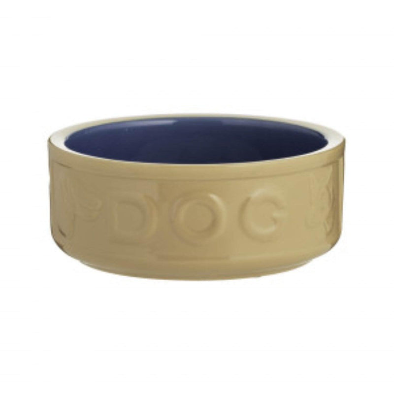 Mason Cash Cane & Blue Lettered Dog Bowl - 18cm - Potters Cookshop