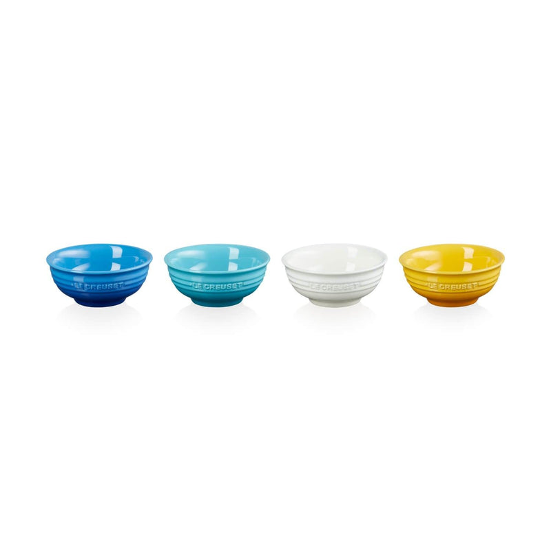 Le Creuset Riviera Stoneware Mini Dip Bowl Set - 4 Piece - Potters Cookshop
