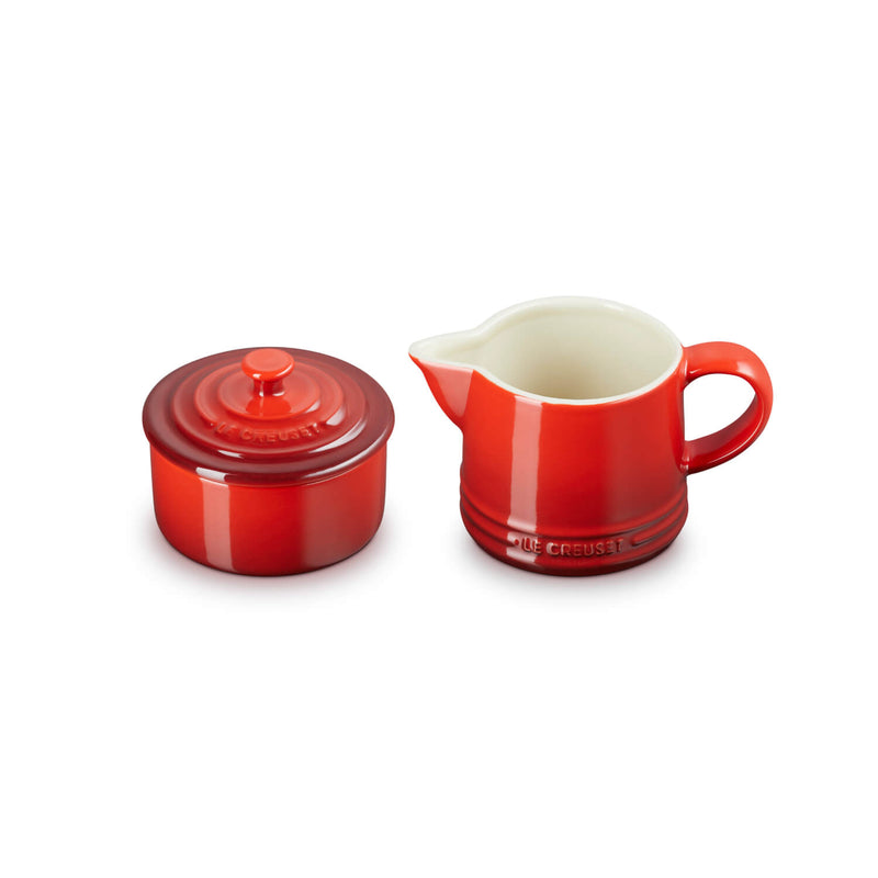 Le Creuset Stoneware Milk & Sugar Set - Cerise