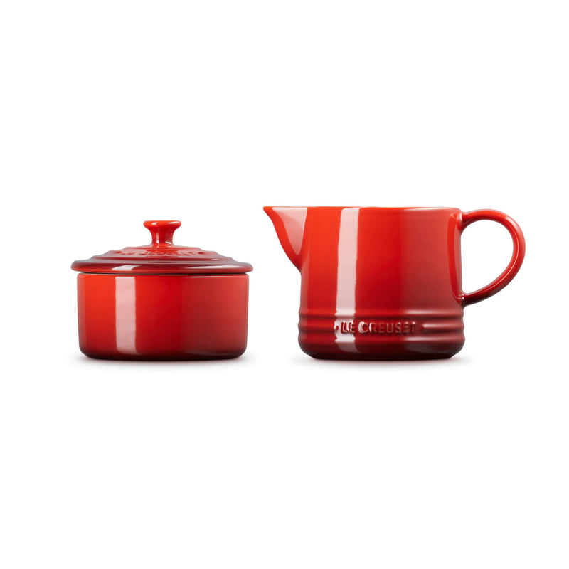 Le Creuset Stoneware Milk & Sugar Set - Cerise