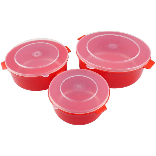 Good 2 Heat Plastic Microwave Dish Set - 3 Piece - Potters Cookshop