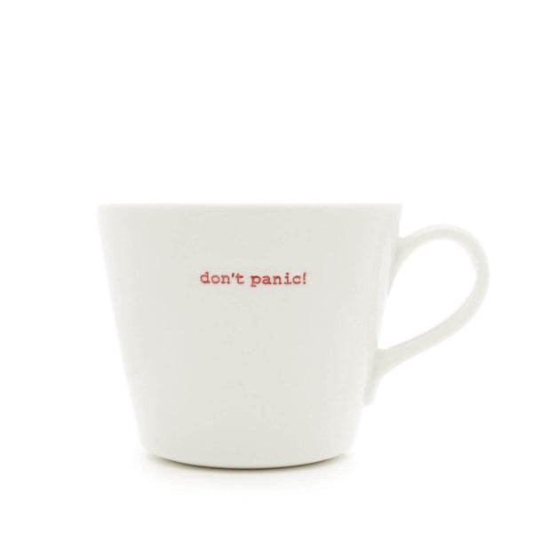 Keith Brymer Jones Word Range Mug - don't panic! - Potters Cookshop