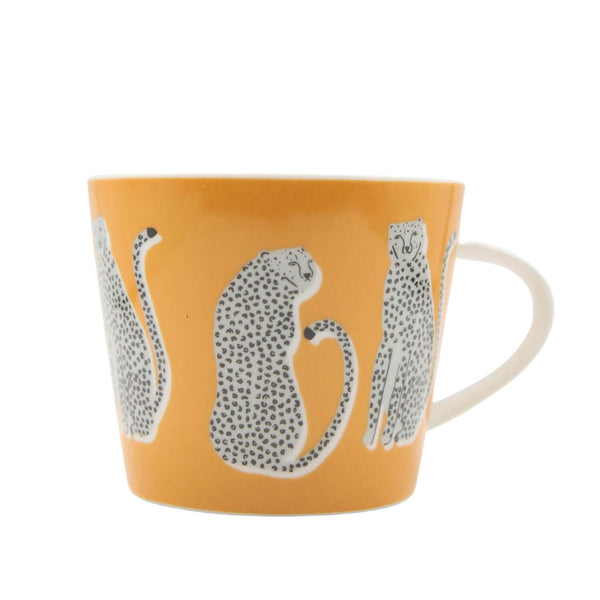 Scion Living Lionel Leopard 350ml Porcelain Mug - Orange