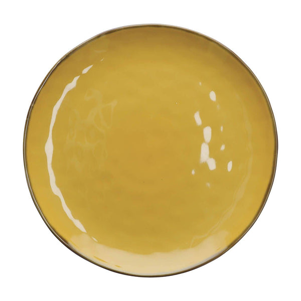 Rose & Tulipani Concerto Ocra Yellow Round Platter - 32cm - Potters Cookshop