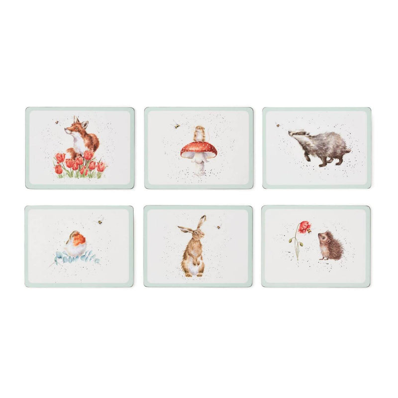 Wrendale Designs by Hannah Dale 6 Piece Placemat Set - Bee - Woodland Animal