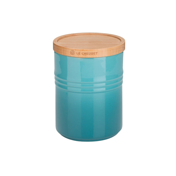 Le Creuset Stoneware Medium Storage Jar - Teal - Potters Cookshop