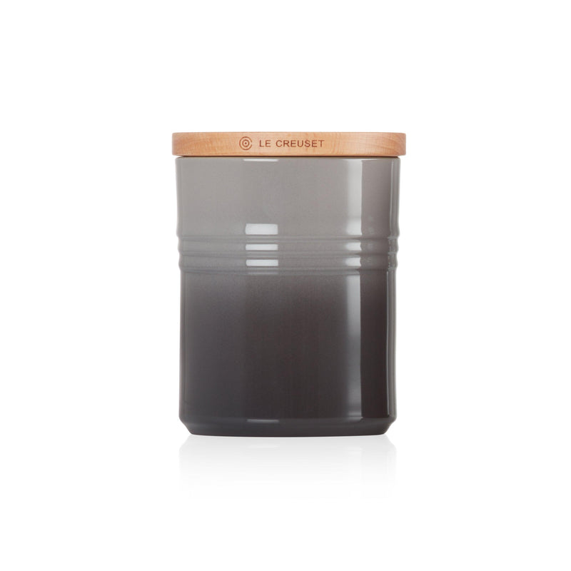 Le Creuset Stoneware Medium Storage Jar - Flint - Potters Cookshop