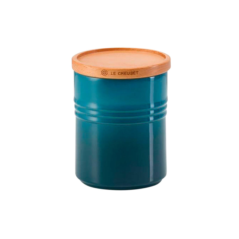 Le Creuset Stoneware Medium Storage Jar - Deep Teal - Potters Cookshop