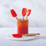 Le Creuset Craft 4-Piece Utensil Set with Stoneware Utensil Jar - Volcanic