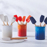 Le Creuset Craft 4-Piece Utensil Set with Stoneware Utensil Jar - Volcanic