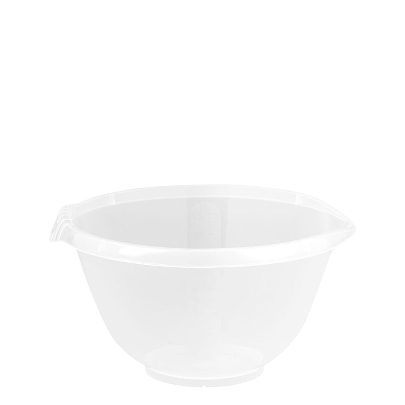 Cuisine Clear Plastic Mixing Bowl - 2 Litre - Potters Cookshop