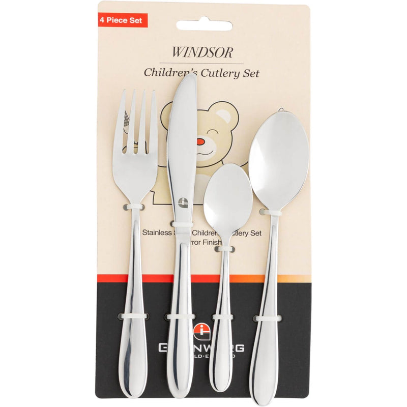 Windsor Stainless Steel Childrens Cutlery - Set of 4