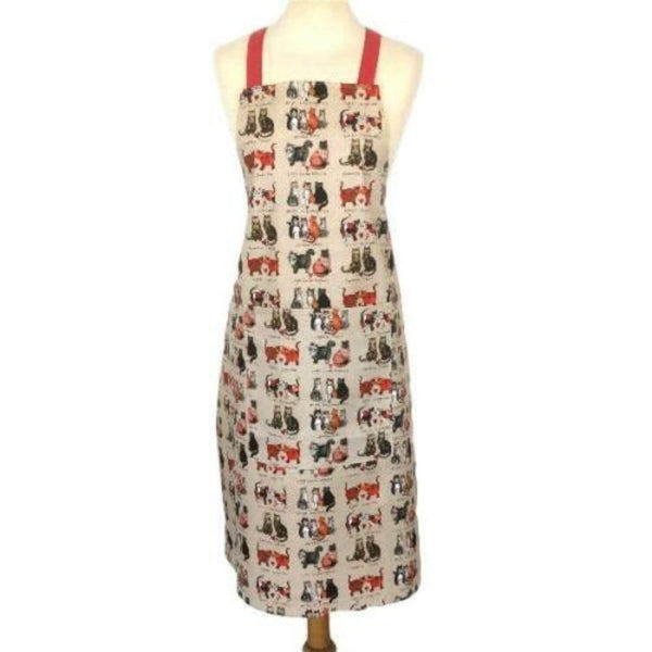 Alex Clark Cotton Apron - Marvellous Moggies - Potters Cookshop