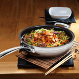 Le Creuset 3-Ply Stainless Steel Non-Stick Frying Pan With Helper Handle - 30cm - Potters Cookshop