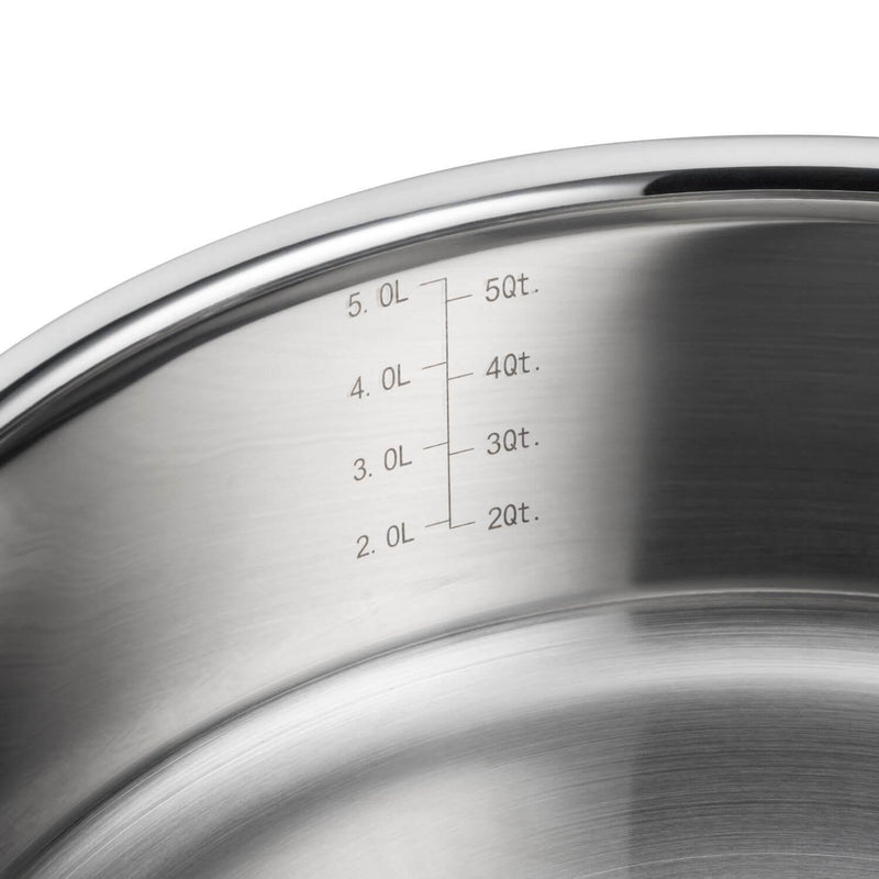 Le Creuset 3-Ply Stainless Steel Sauteuse Pan - 28cm - Potters Cookshop
