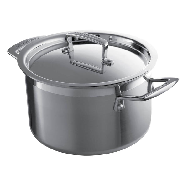 Le Creuset 3-Ply Stainless Steel Deep Casserole - 20cm - Potters Cookshop