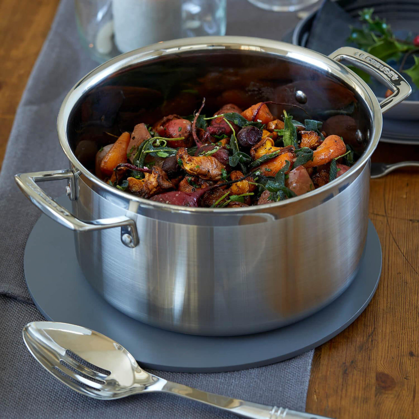 Buy Le Creuset | 3 Ply Stainless Steel Deep Casserole - 24cm
