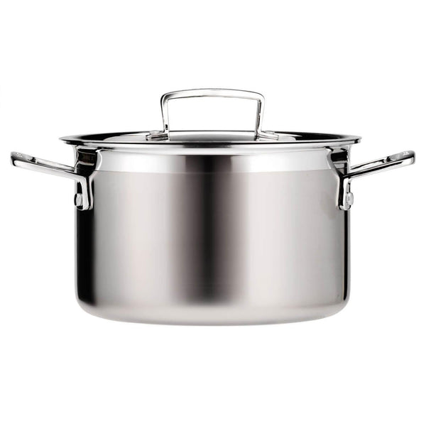 Le Creuset 3-Ply Stainless Steel Deep Casserole - 24cm - Potters Cookshop