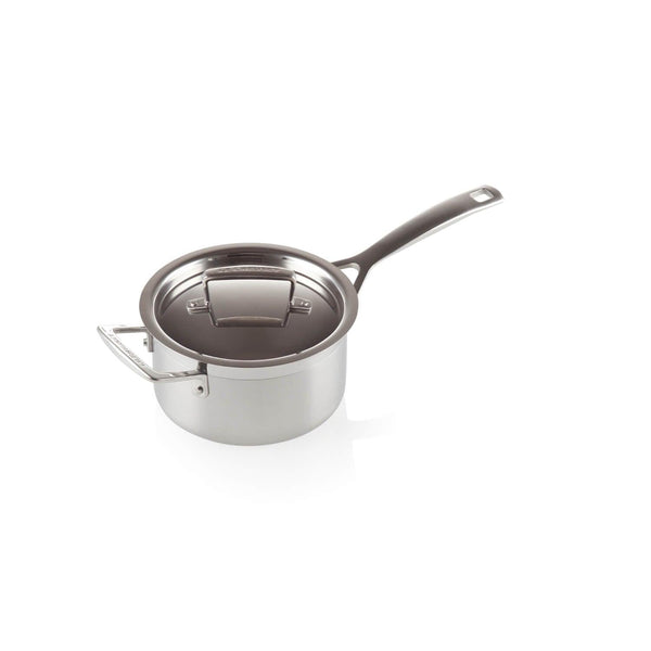 Le Creuset 3-Ply Stainless Steel Saucepan - 16cm - Potters Cookshop