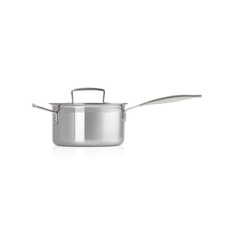 Le Creuset 3-Ply Stainless Steel Saucepan - 18cm - Potters Cookshop