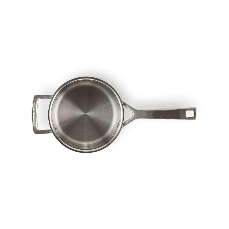 Le Creuset 3-Ply Stainless Steel Saucepan - 18cm - Potters Cookshop