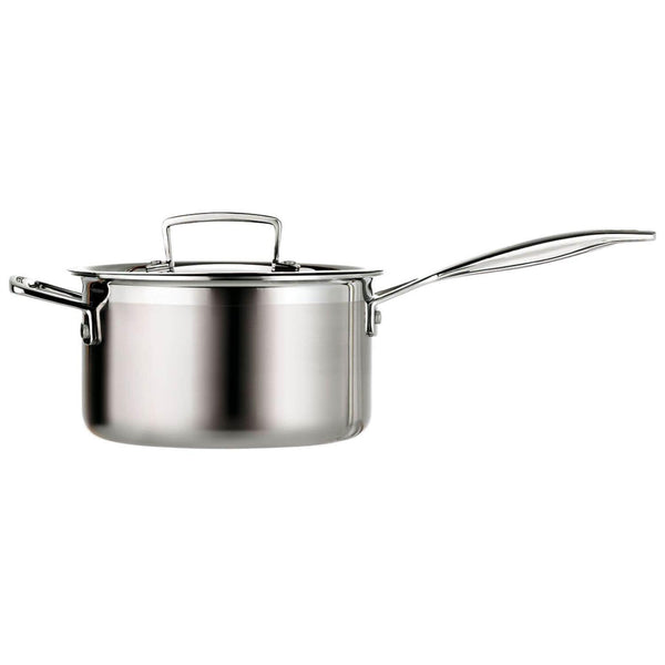 Le Creuset 3-Ply Stainless Steel Saucepan - 20cm - Potters Cookshop