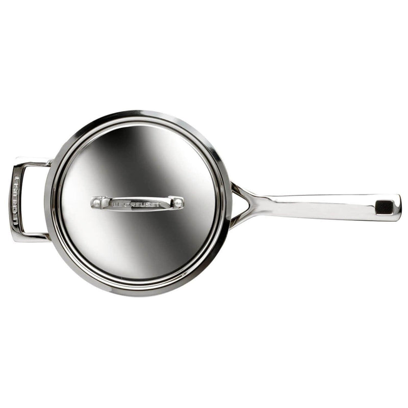 Le Creuset 3-Ply Stainless Steel Saucepan - 20cm - Potters Cookshop