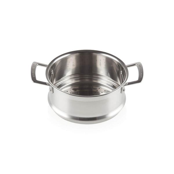 Le Creuset 3-Ply Stainless Steel Steamer Insert - 20cm - Potters Cookshop