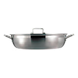 Le Creuset 3-Ply Stainless Steel Shallow Casserole - 26cm - Potters Cookshop