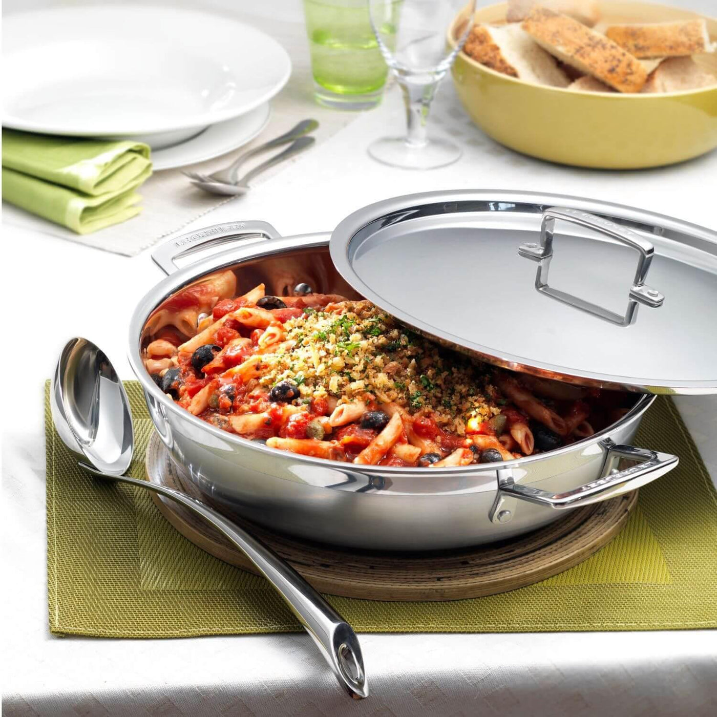 Buy Le Creuset | 3 Ply Stainless Steel Shallow Casserole - 30cm
