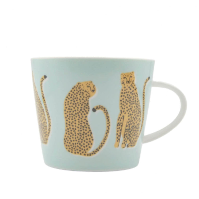 Scion Living Lionel Leopard 350ml Porcelain Mug - Mint