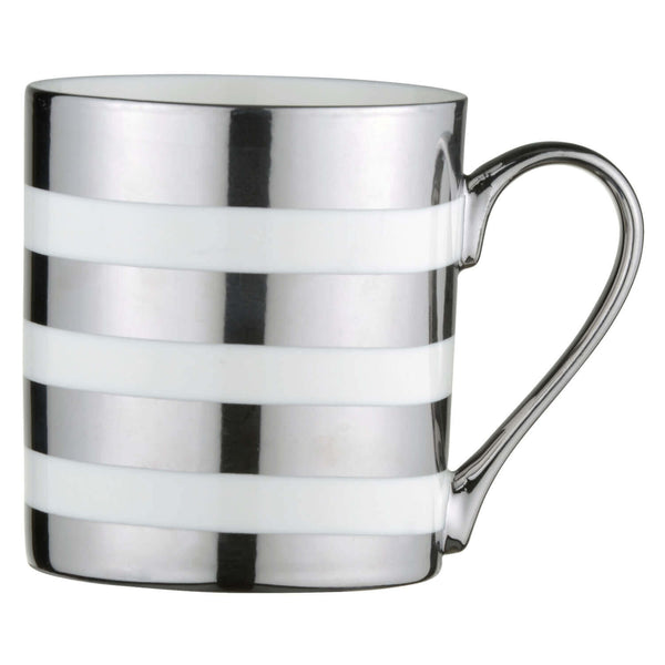 Bia International Porcelain Stripes 400ml Mug - Platinum