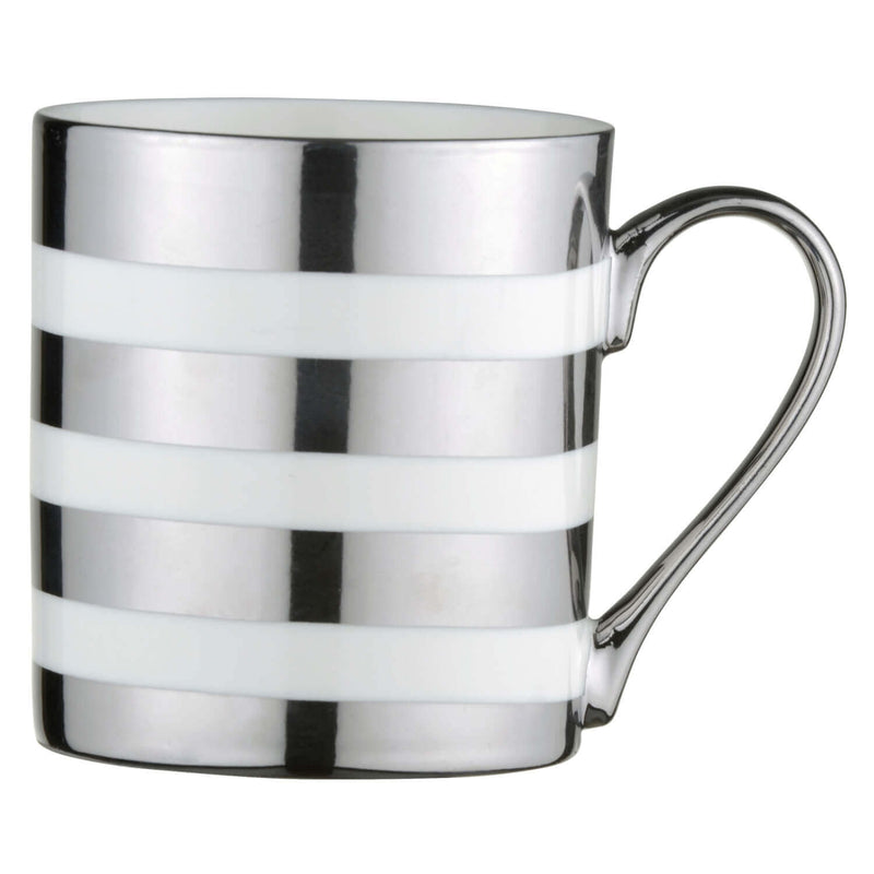 Bia International Porcelain Stripes 400ml Mug - Platinum